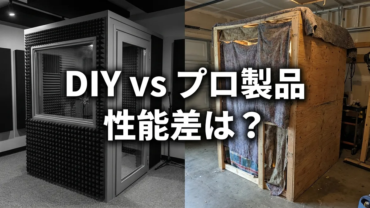 自作防音室の物理的限界｜DIYとメーカー既製品 2026年最新比較