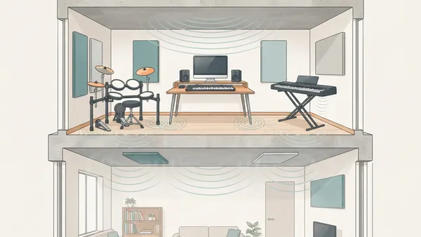 叩く音・押す音が下の階に響くのはなぜ？ヘッドホンでも消えない振動の止め方