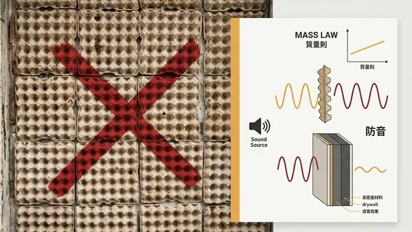 卵パックで防音は「都市伝説」？質量則から学ぶDIY防音の科学的な正解