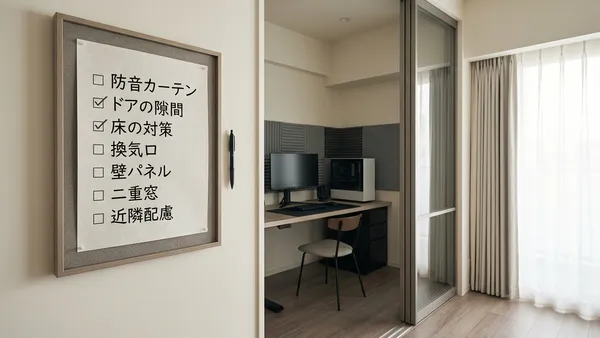 配信者が防音賃貸を内見するときのチェックリスト10項目