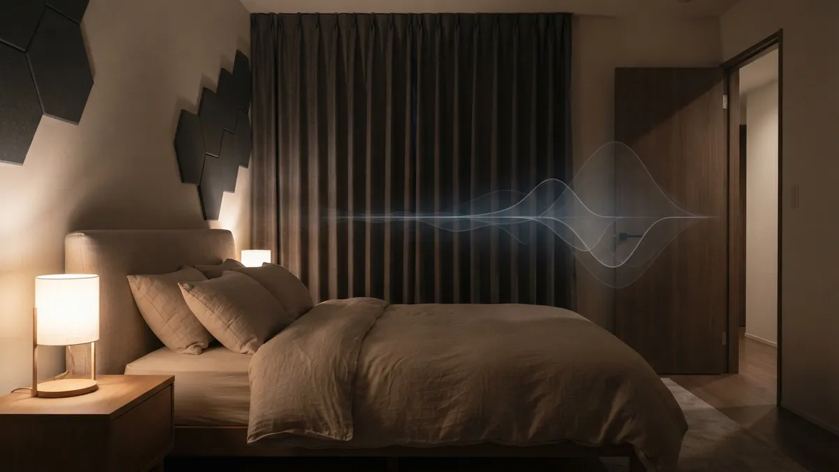 上の階の足音・隣の話し声で眠れない｜音の種類で変わる寝室の騒音対策の選び方