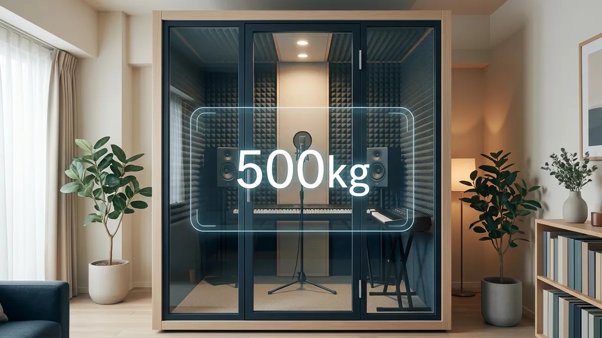 築20年のマンションに重さ500kgの防音室を置ける？床補強なしで設置するための安全基準と計算術