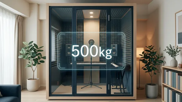 築20年のマンションに重さ500kgの防音室を置ける？床補強なしで設置するための安全基準と計算術