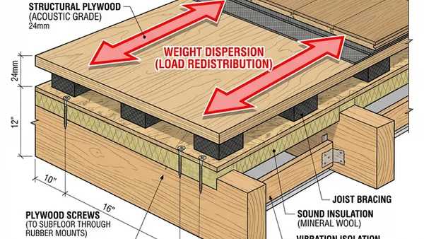 DIY防音室の底板・重量分散板の作り方｜床抜けと階下騒音を防ぐ基礎設計