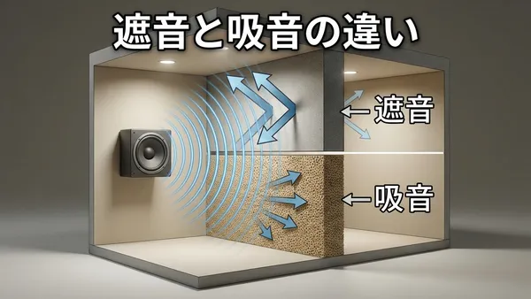 スポンジでは隣の騒音は止まらない｜「吸音」と「遮音」の混同という最大の罠