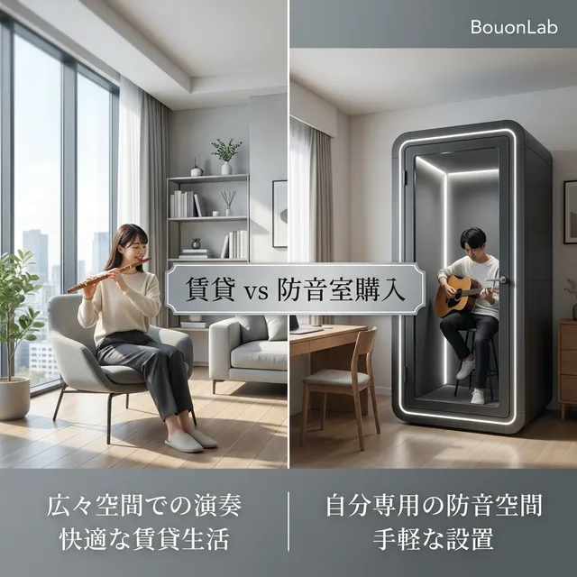 賃貸マンション vs 防音室購入：フルート奏者はどっちが得？