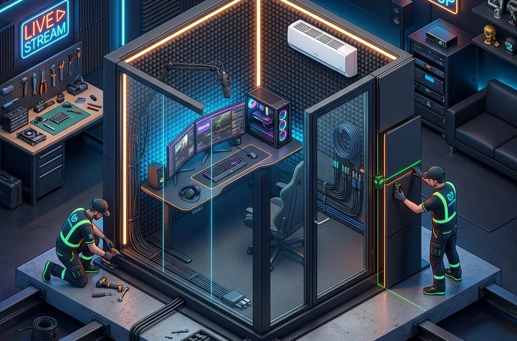 配信者のための防音ブース設置完全ガイド2026｜床荷重・空調・配線の「3大失敗」を防ぐ技術