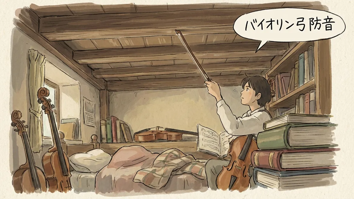 バイオリン防音室選びで「弓」を折らないために。広さより重視すべき「天井高」の真実