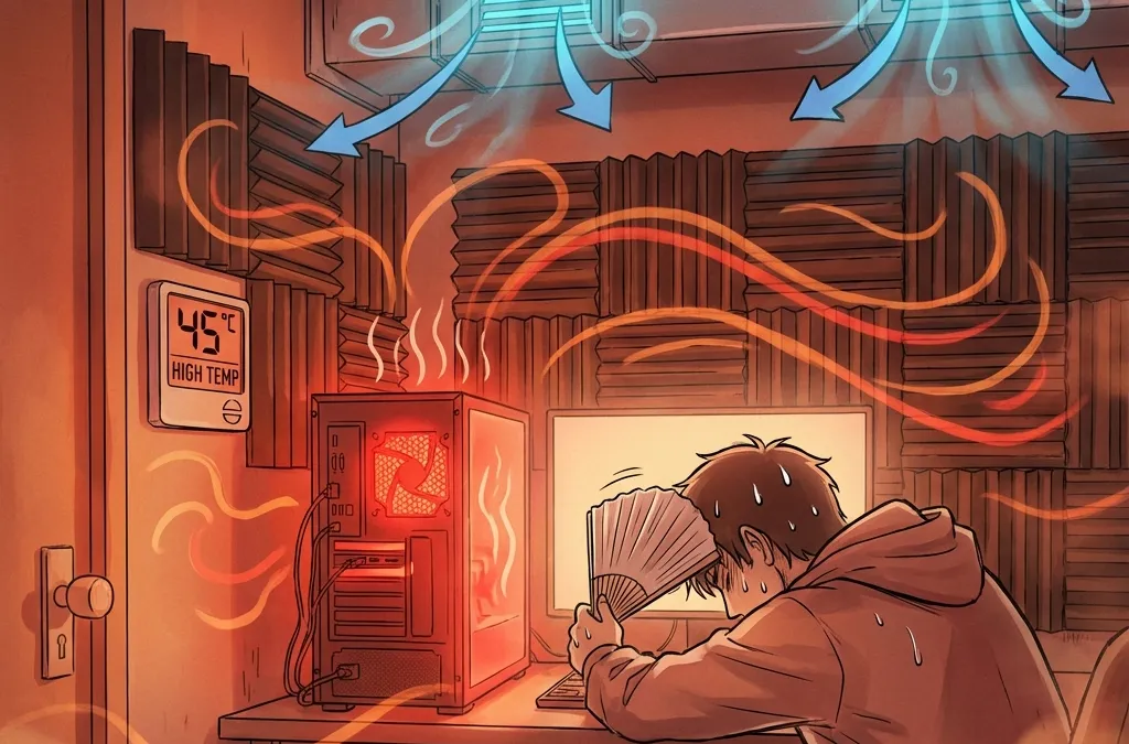 防音室の「暑さ」でPCと演者が死ぬ前に読む！エアコンなしで夏を乗り切る排熱・冷却ガチ対策