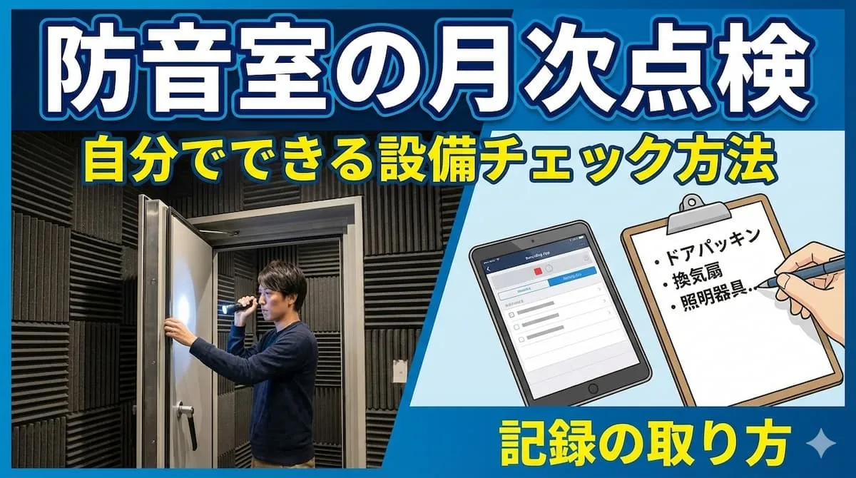 Monthly Soundproof Room Inspection in Japan | DIY Equipment Check Guide