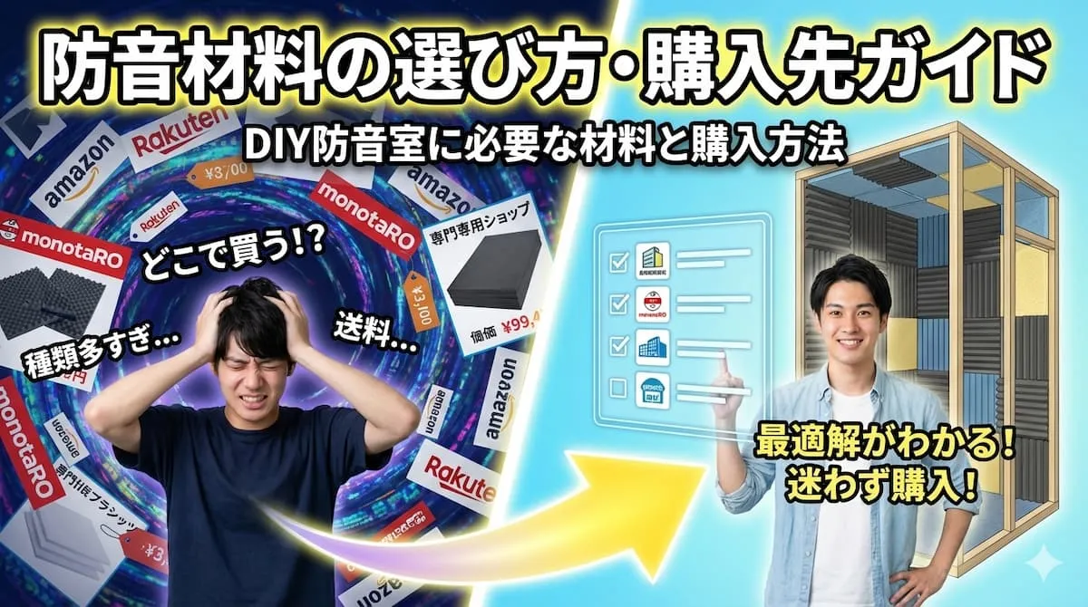 Soundproof Material Selection & Purchase Guide: DIY Soundproof Room Materials in Japan