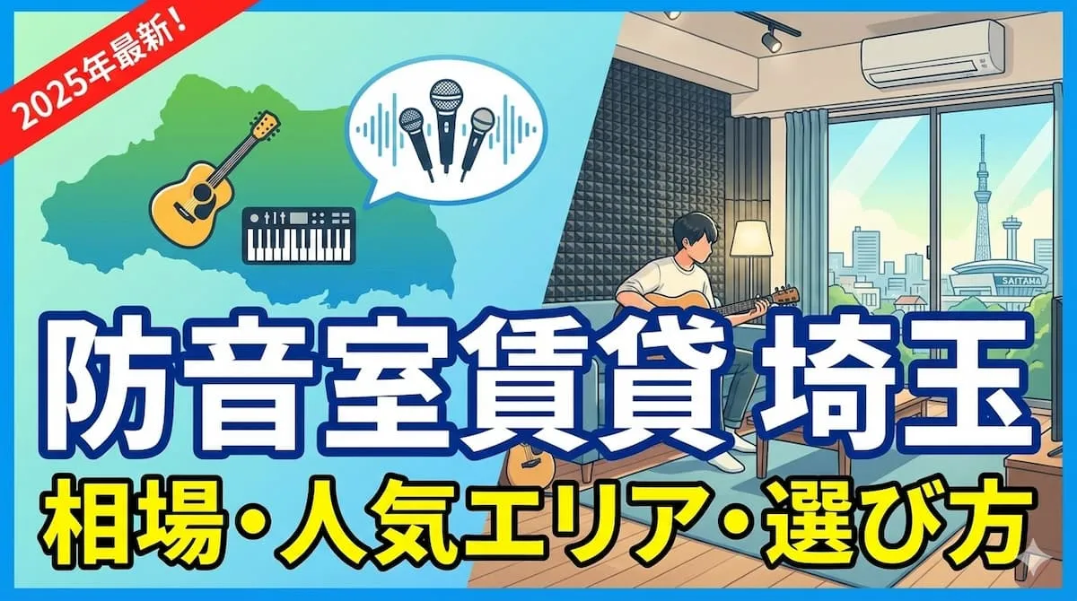 防音室 賃貸 埼玉の相場・人気エリア・選び方【2025年最新】
