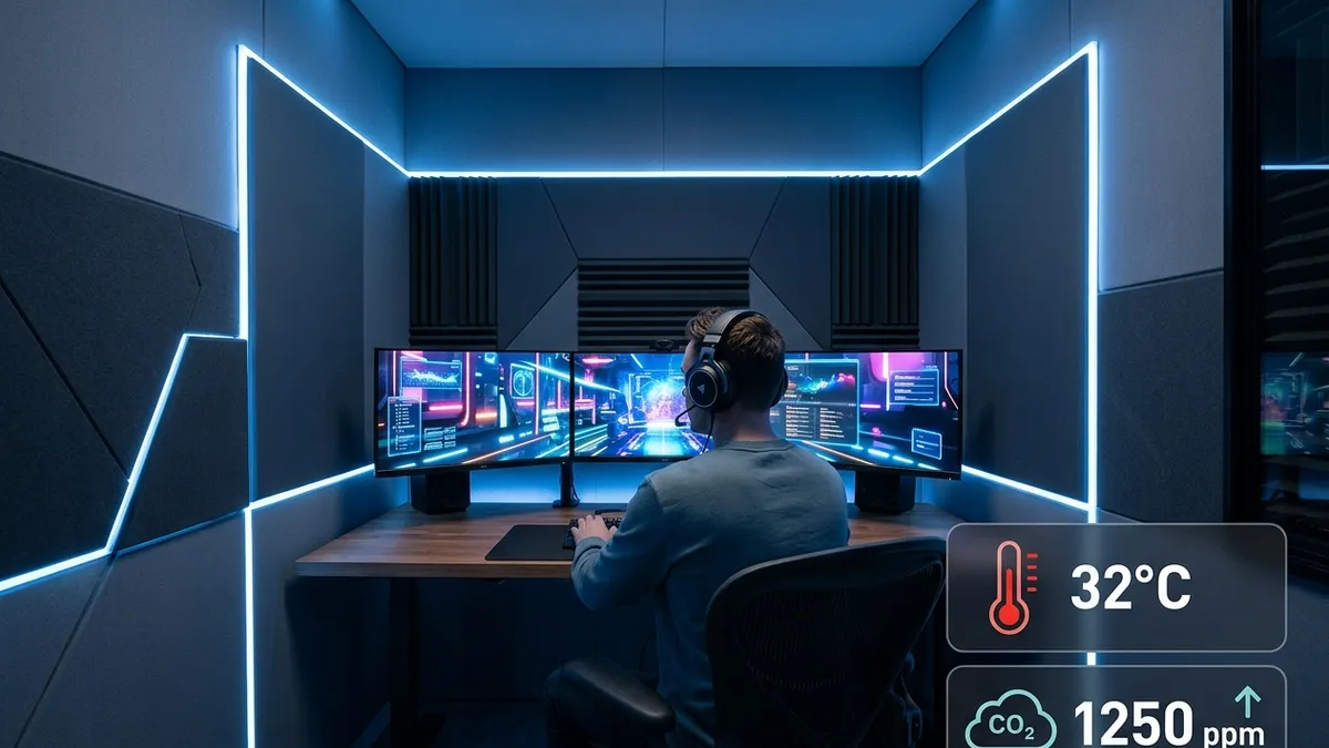 防音室の「熱地獄」を卒業。配信者のためのPC排熱レイアウトとCO2濃度対策ガイド