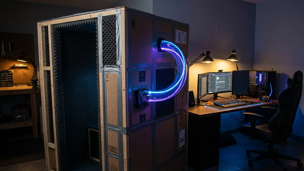 【灼熱対策】0.5畳の防音室にエアコンが付けられない！DIYで「空気の通り道」を作る排熱・換気術