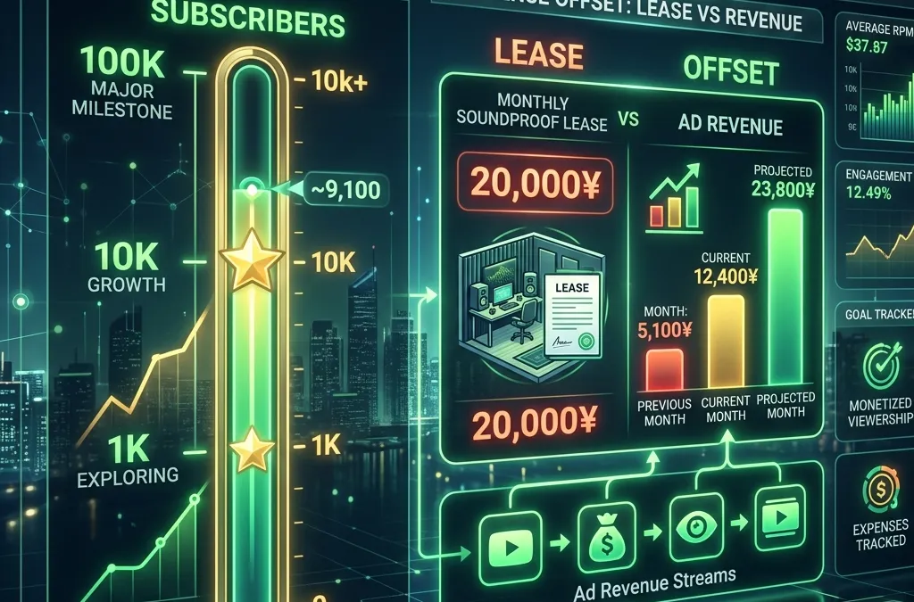 月額2万円の防音室をタダにする。登録者数・収益レベル別「自分への投資」ガイド