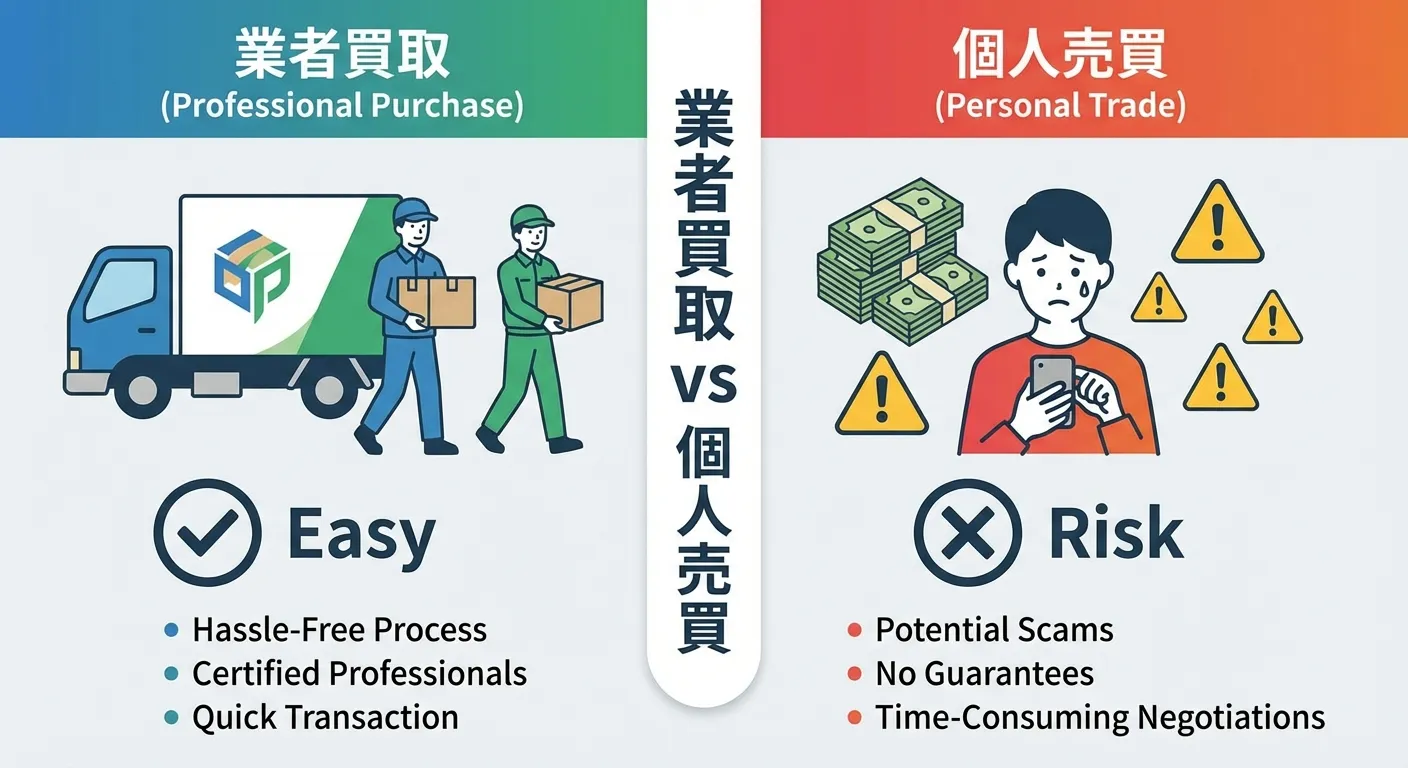 Comparison of professional buyback and personal sales