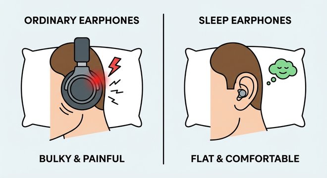 Comparison: Ordinary Earphones vs Sleep Buds