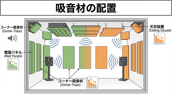 吸音材の配置ルール